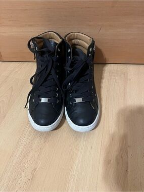 Ugg Black High-Top Sneakers with White Soles